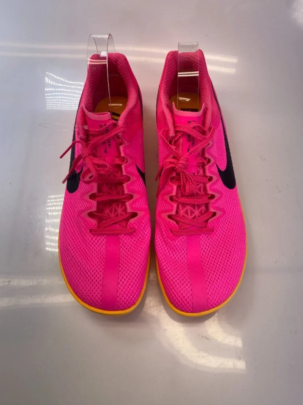 Nike Zoom Rival Track & Field Distance Hyper Pink With spikes Cleats mens Sz 11